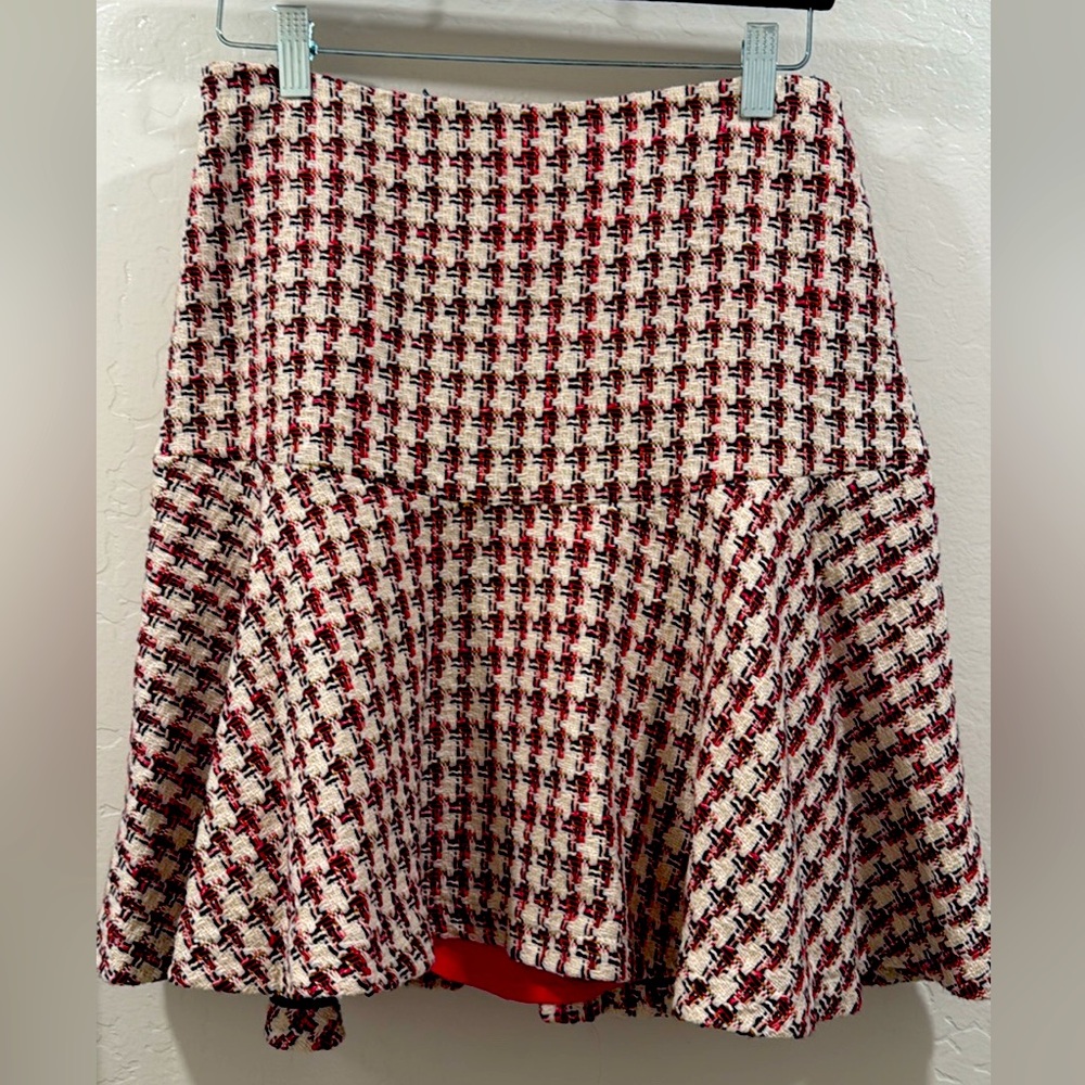 Mauve Anthropologie tweed skirt